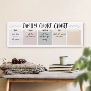 P. Graham Dunn Family Chore Chart Dry Erase Marker Board