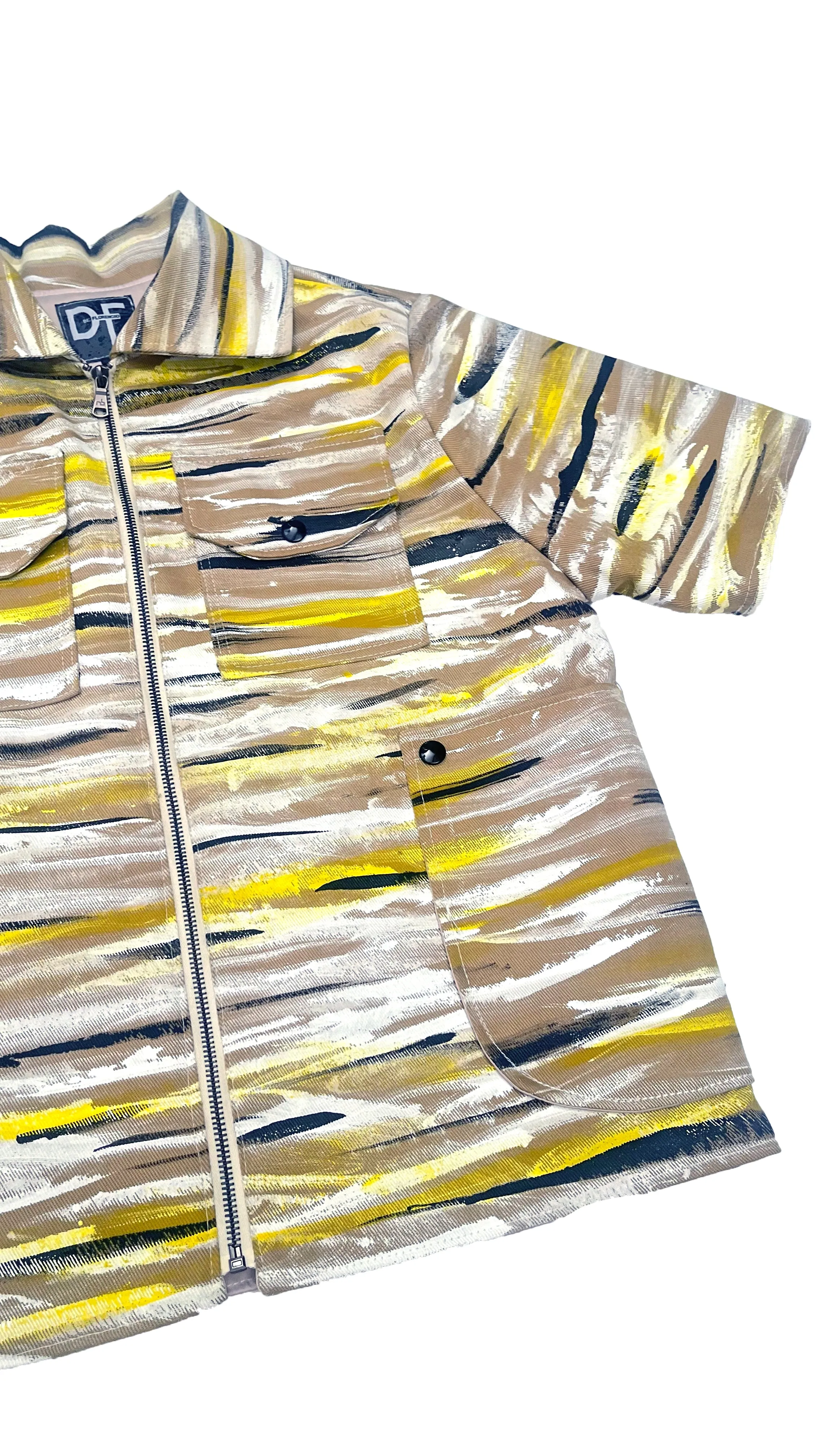PAINT STREAK BEIGE ZIP-UP