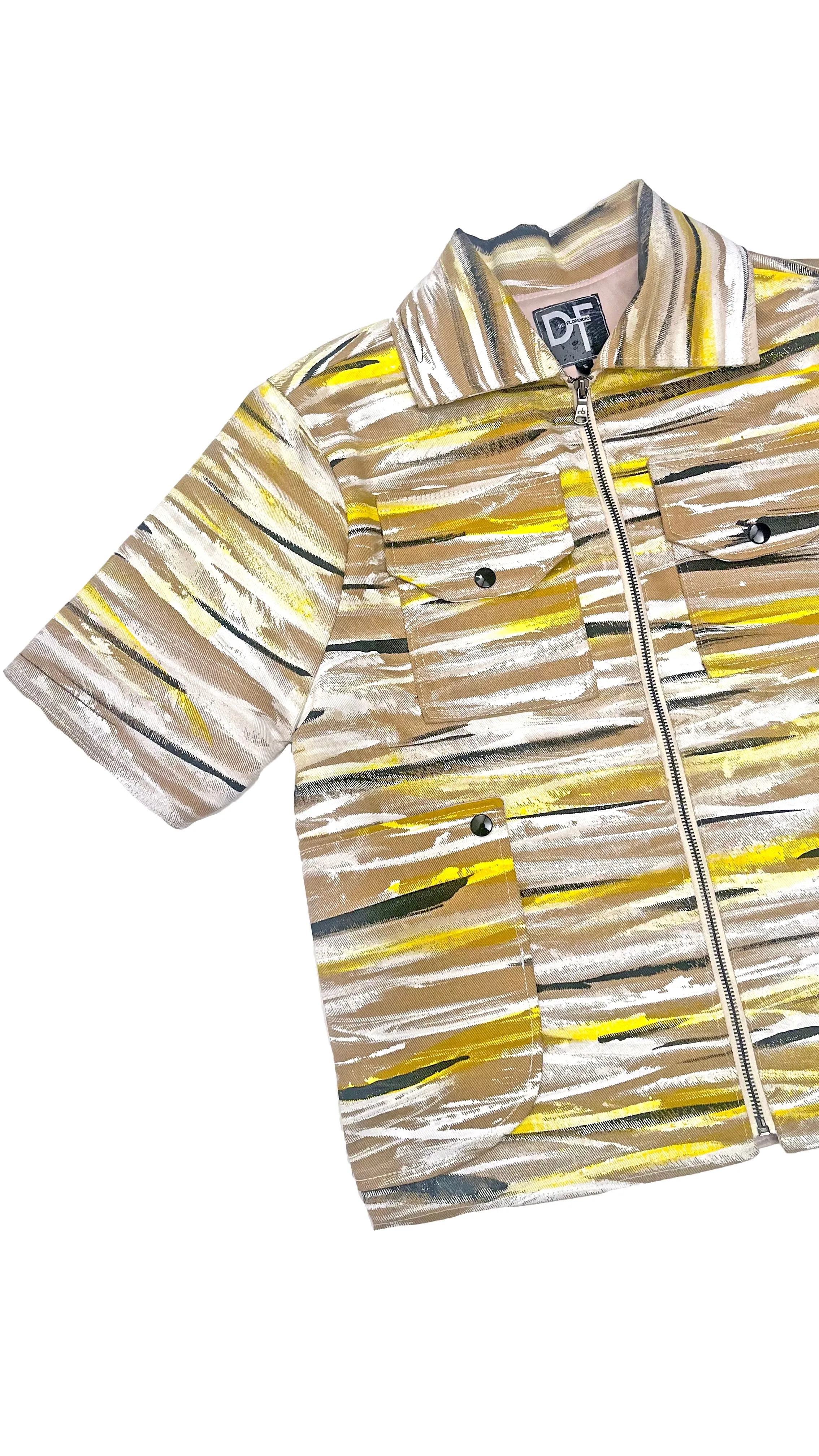 PAINT STREAK BEIGE ZIP-UP