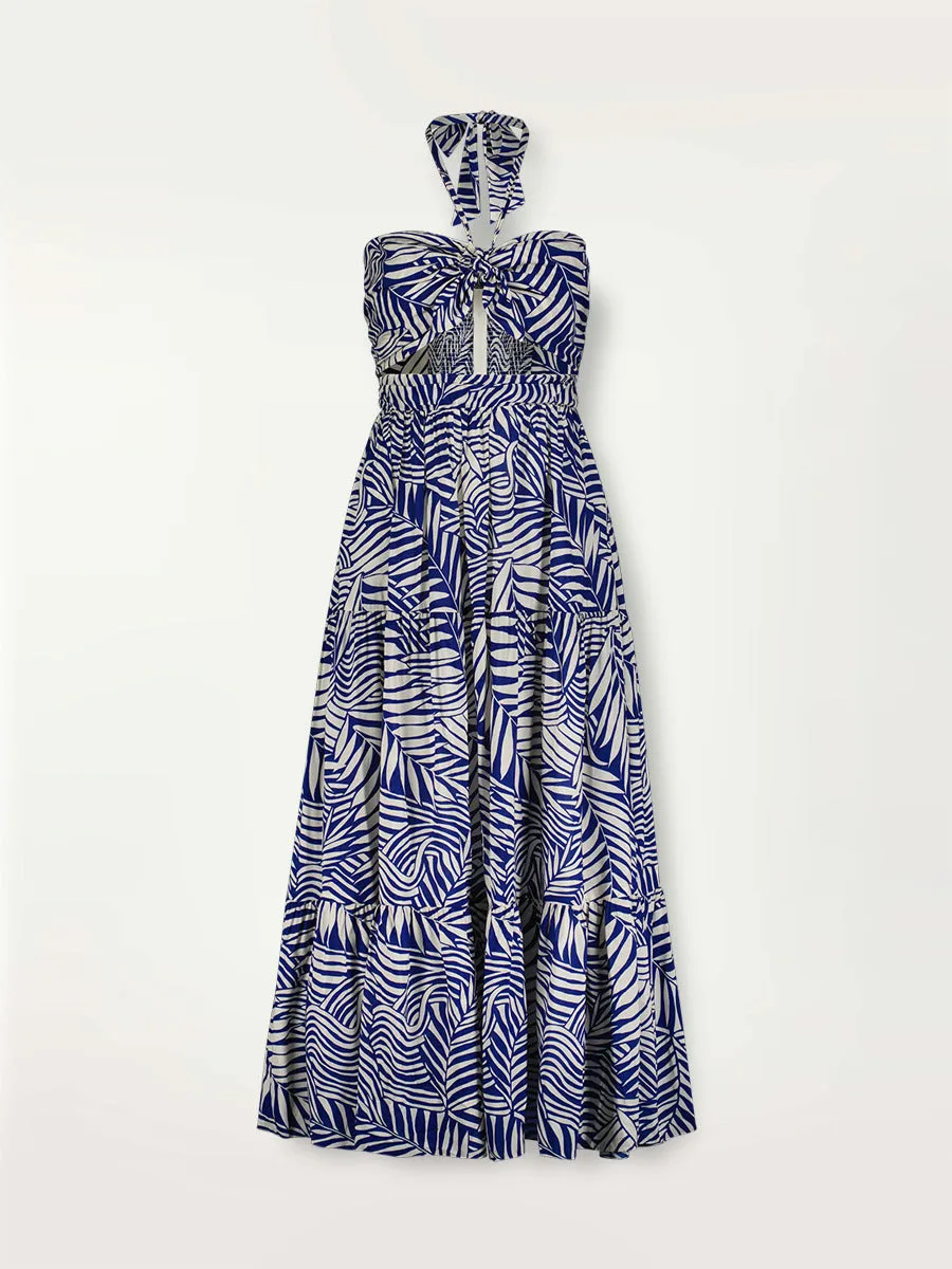 Palm Leaf Cutout Dress