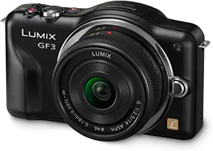 Panasonic Lumix DMC-GF3 Digital Camera with 14mm Lens (Black)