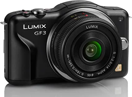 Panasonic Lumix DMC-GF3 Digital Camera with 14mm Lens (Black)