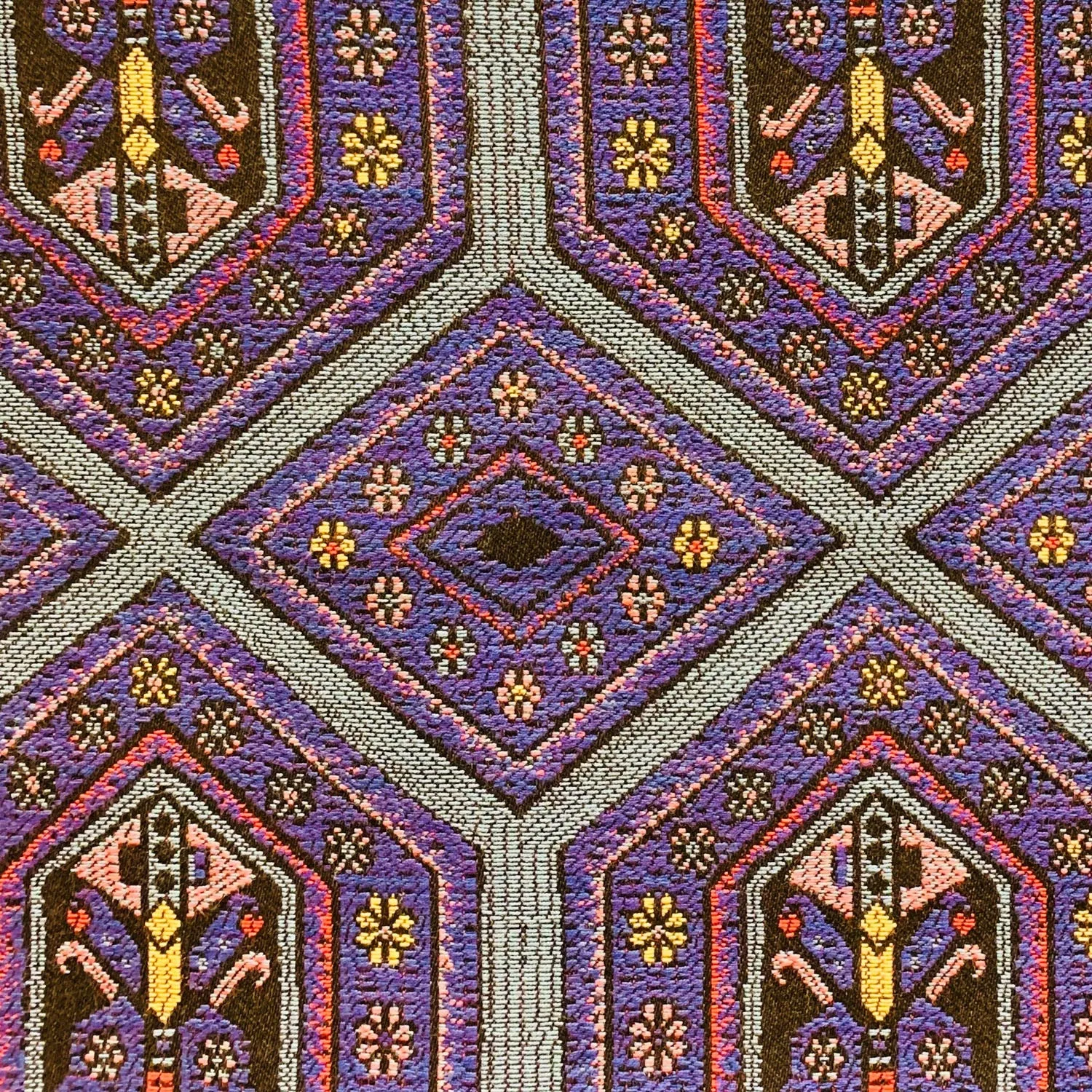 Parisian Vibes Purple Geometric Luxury Outdoor/Indoor Throw Pillow