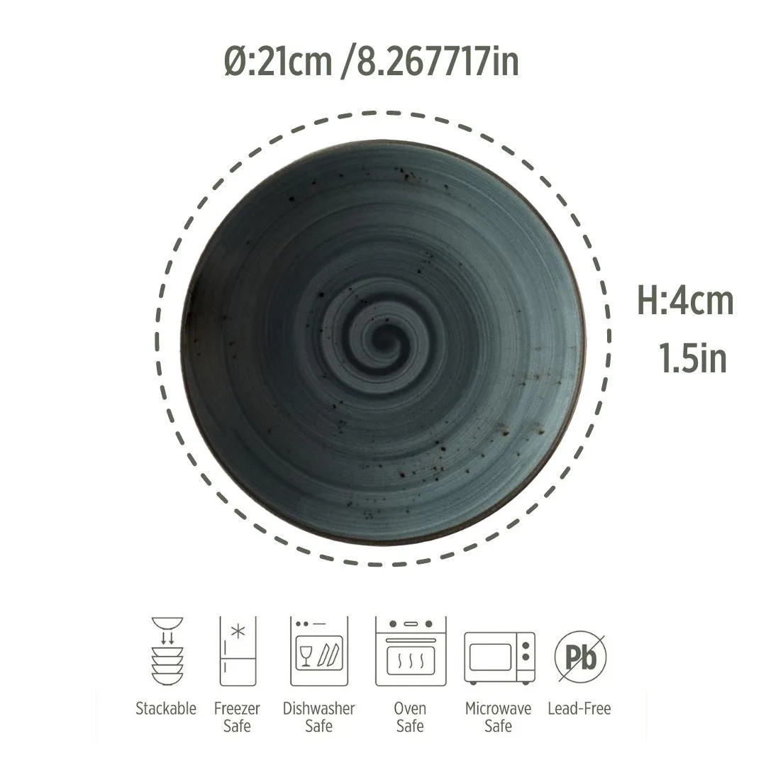 Pasta Plates Pebble Cool Gray 21cm
