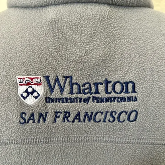 Patagonia Full Zip Fleece Jacket University of Penn Wharton School gray size S