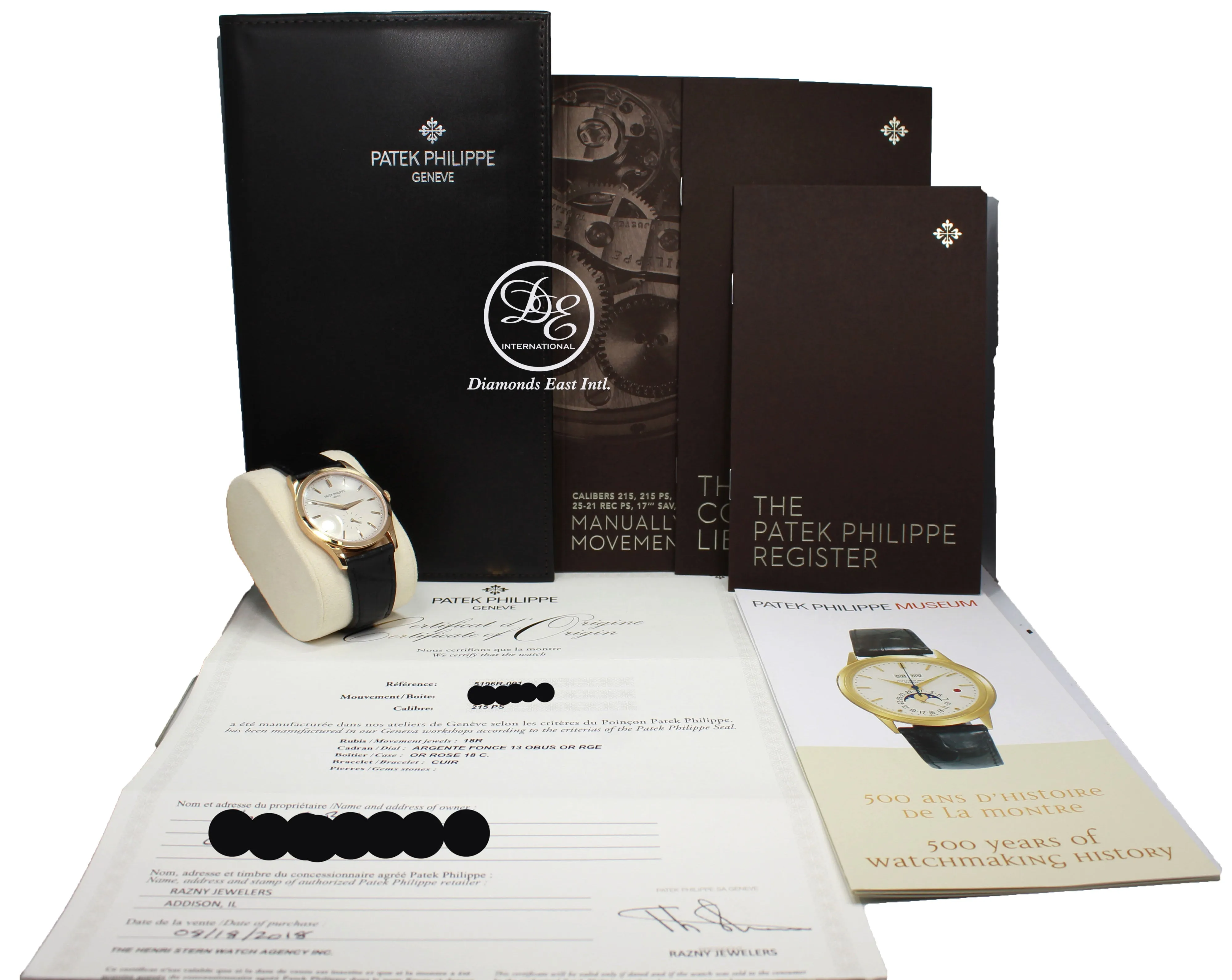 Patek Philippe Calatrava 5196R 37mm 18K Rose Gold Gray Dial Manual Watch BOX/PAPERS