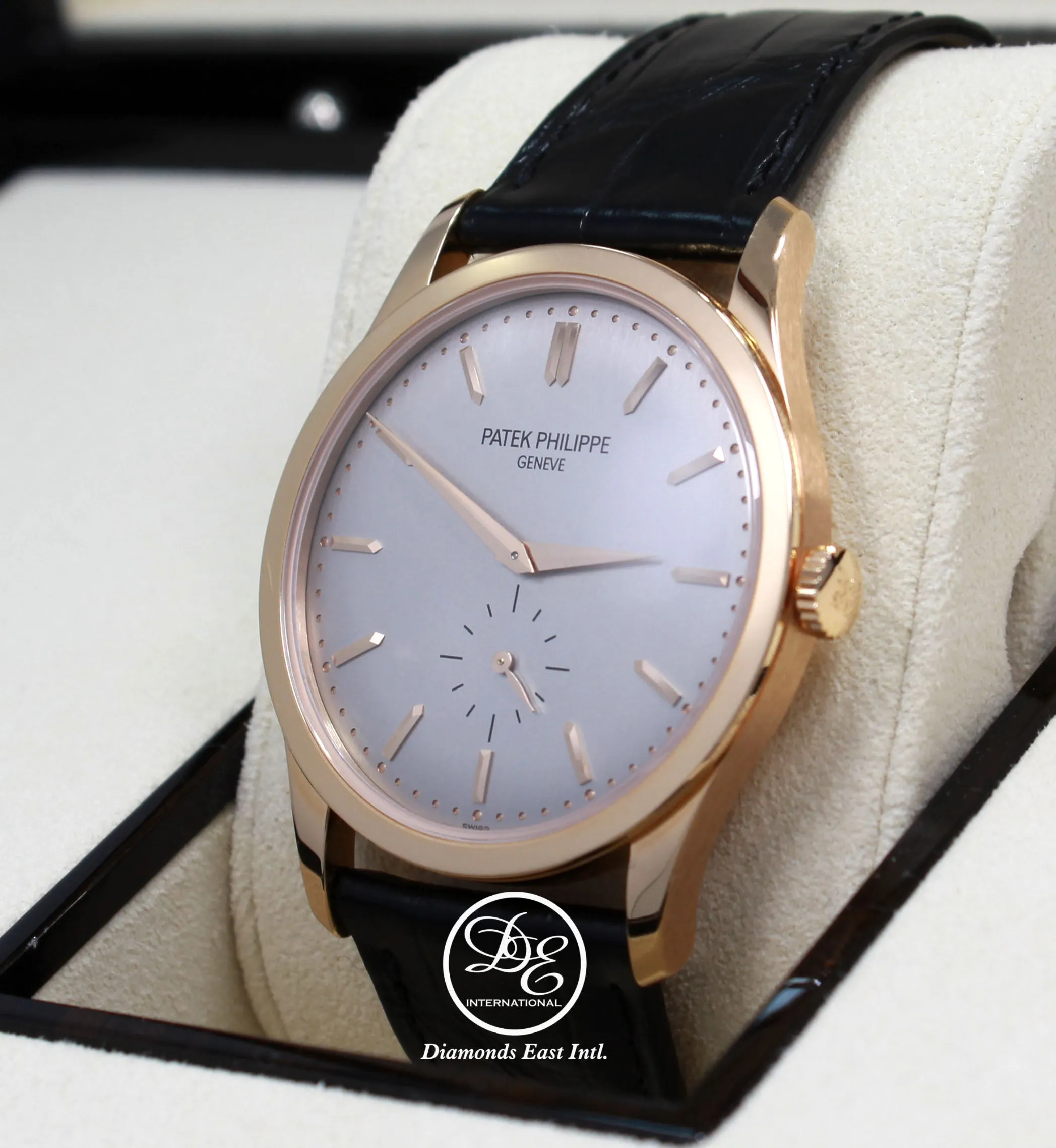 Patek Philippe Calatrava 5196R 37mm 18K Rose Gold Gray Dial Manual Watch BOX/PAPERS