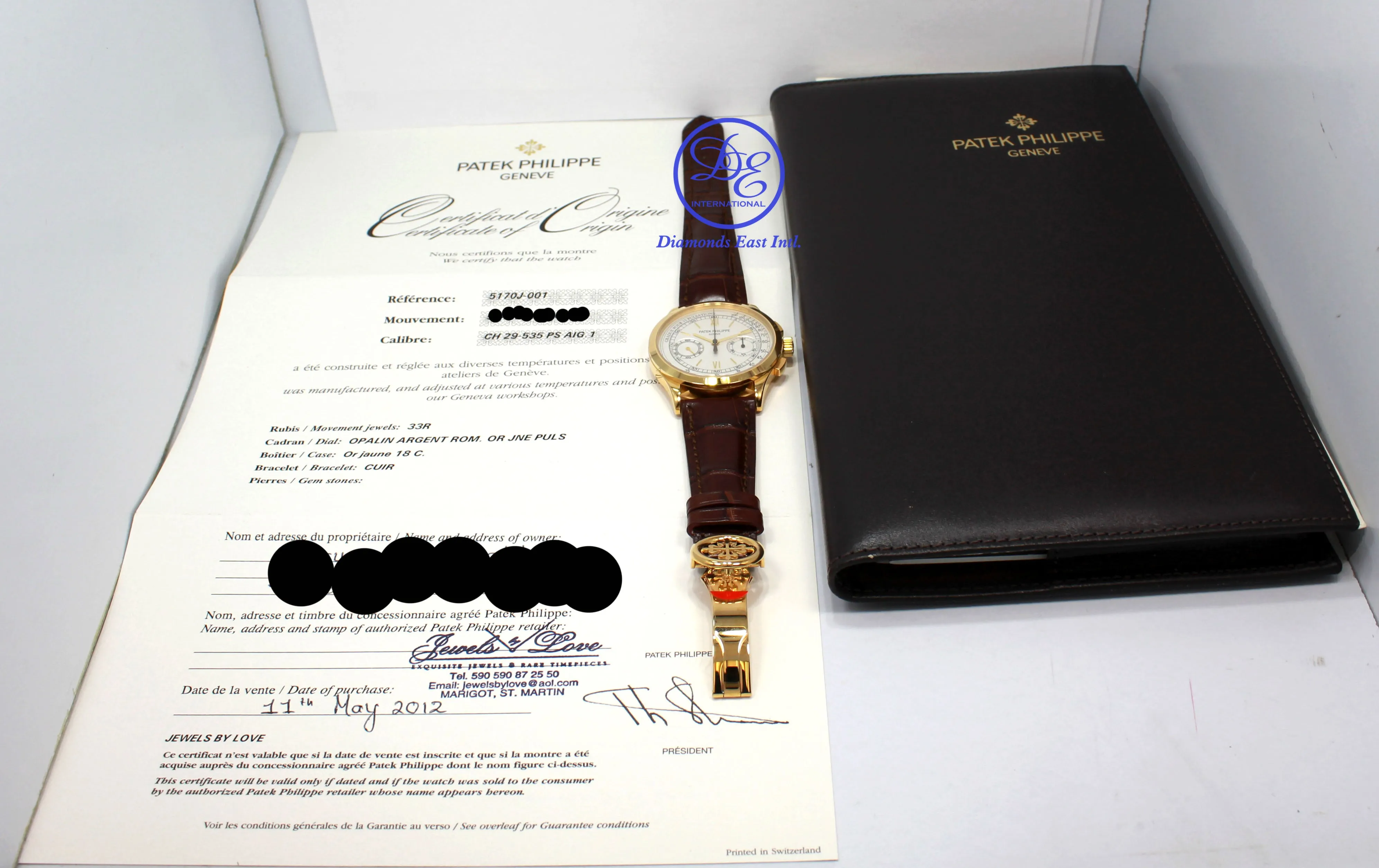 Patek Philippe Complications Chronograph 5170J 18K Yellow Gold *NEW BOX/PAPER