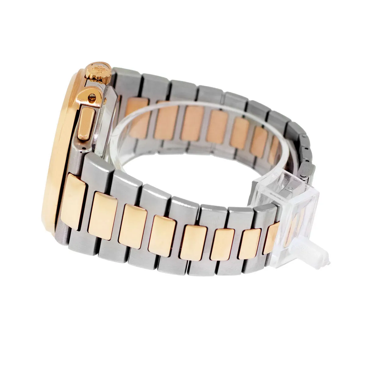 Patek Philippe Nautilus Rose Gold & Steel Blue Index Dial & Rose Gold Bezel 5980/1AR