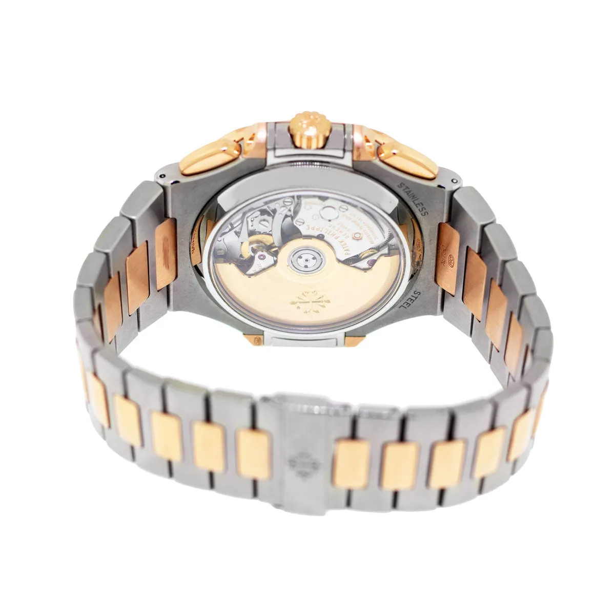 Patek Philippe Nautilus Rose Gold & Steel Blue Index Dial & Rose Gold Bezel 5980/1AR