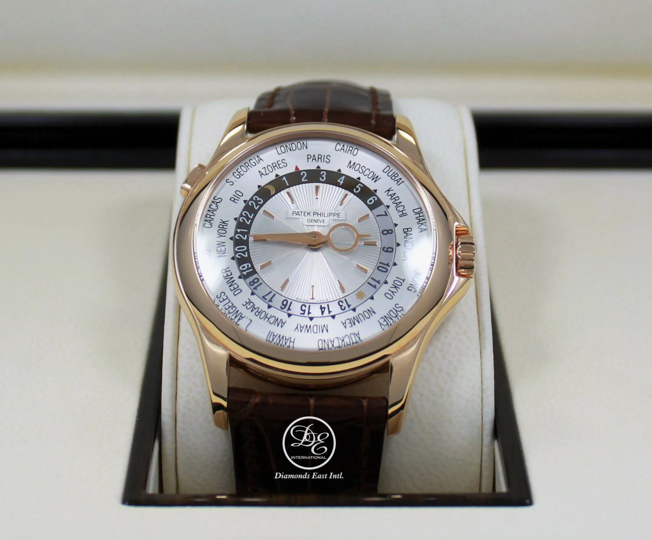 Patek Philippe World Time 5130R 18K Rose Gold  Mechanical Silver Dial BOX/PAPERS