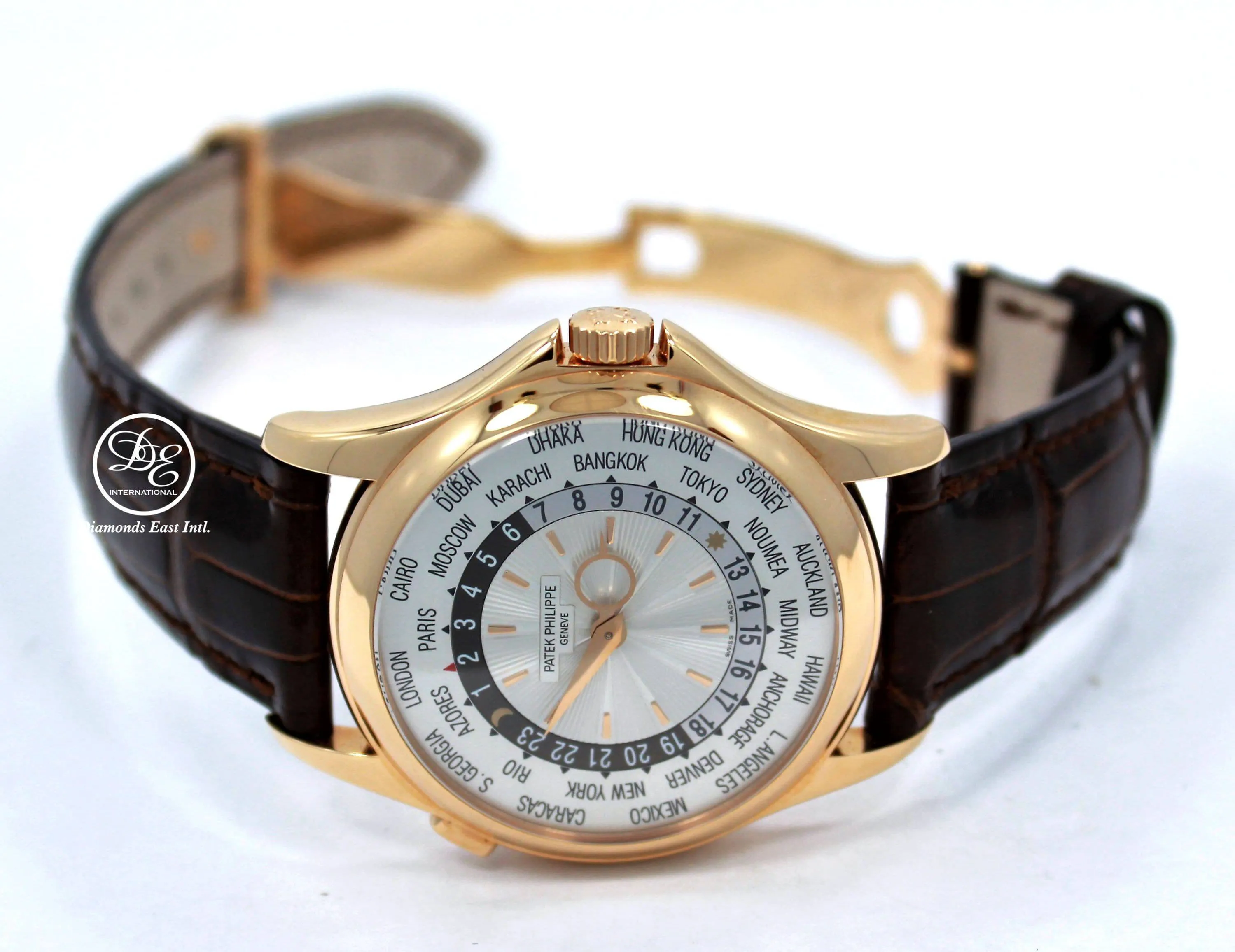 Patek Philippe World Time 5130R 18K Rose Gold  Mechanical Silver Dial BOX/PAPERS
