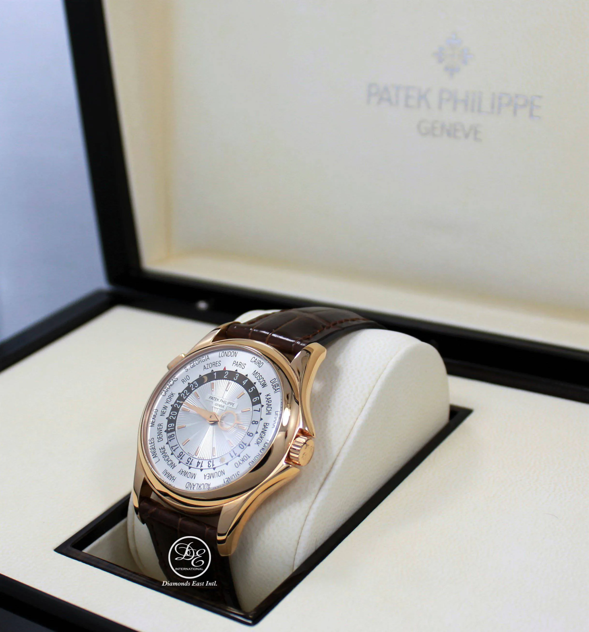 Patek Philippe World Time 5130R 18K Rose Gold  Mechanical Silver Dial BOX/PAPERS