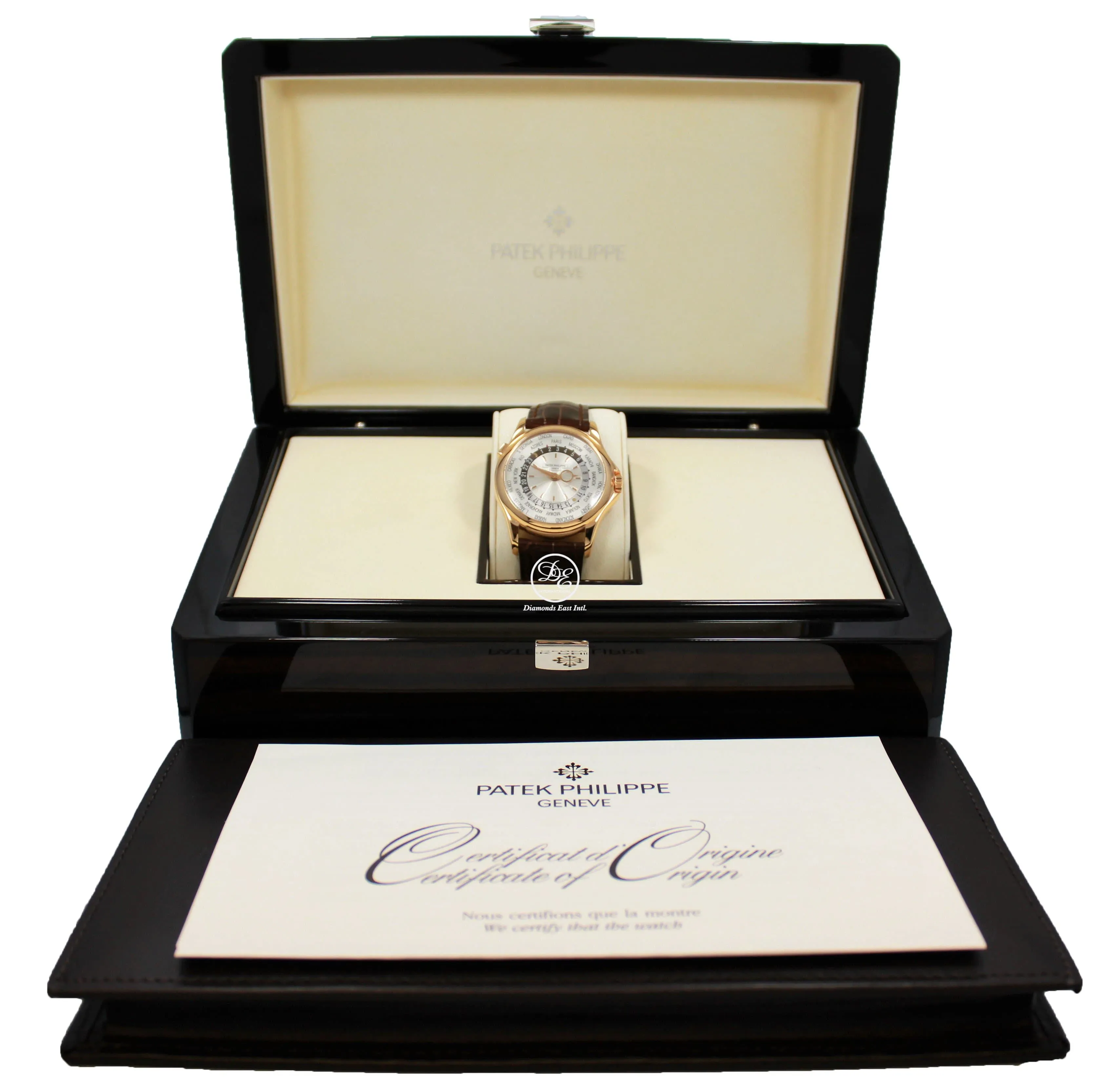 Patek Philippe World Time 5130R 18K Rose Gold  Mechanical Silver Dial BOX/PAPERS