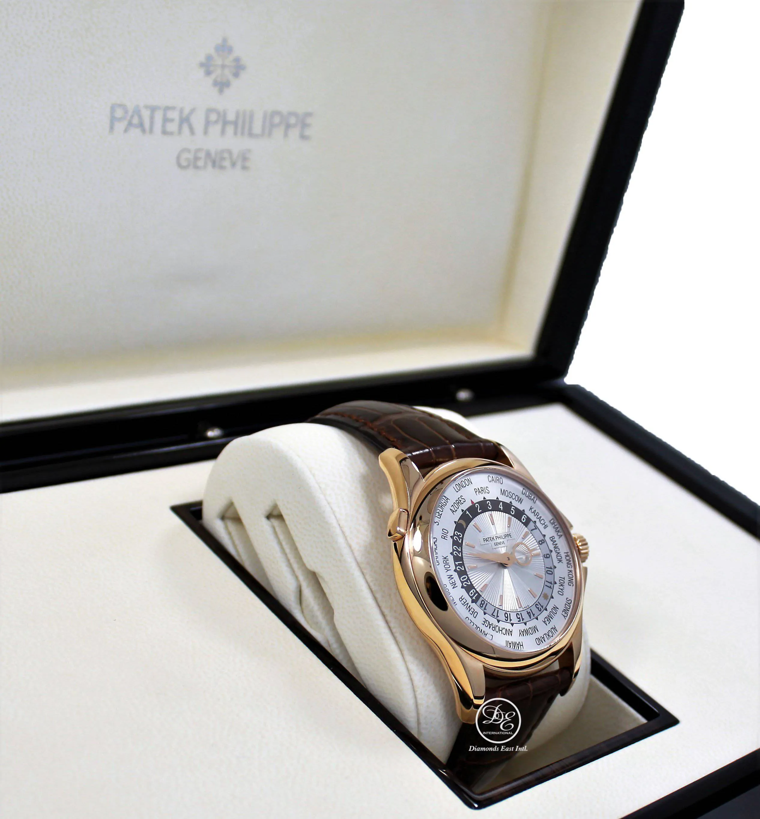 Patek Philippe World Time 5130R 18K Rose Gold  Mechanical Silver Dial BOX/PAPERS