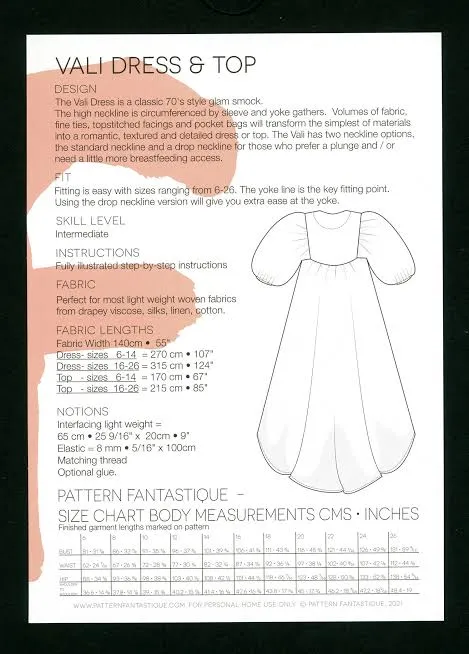 Pattern Fantastique Vali Dress and Top