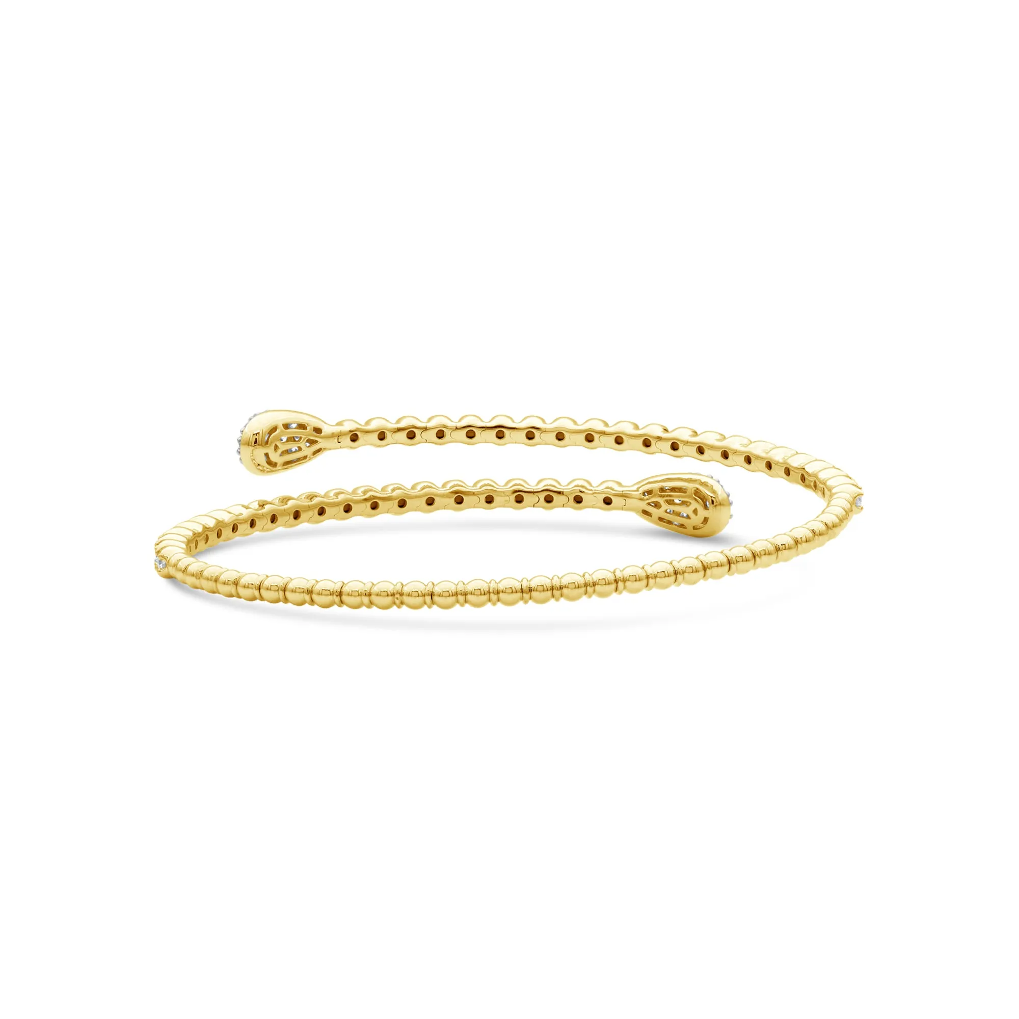 Pavé Teardrop Half Eternity Lab Diamond Flex Bangle