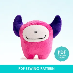 PDF Sewing Pattern - Pink monster