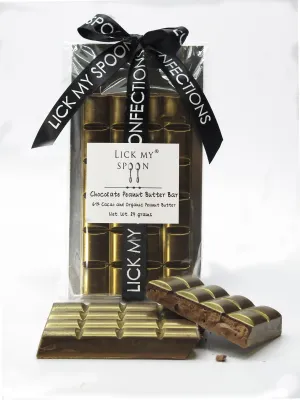 Peanut Butter Dark Chocolate Bar - Lick My Spoon - Pack of 2