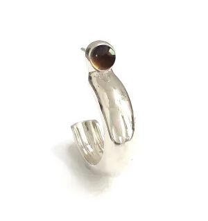 Pebble Cabochon Hoops