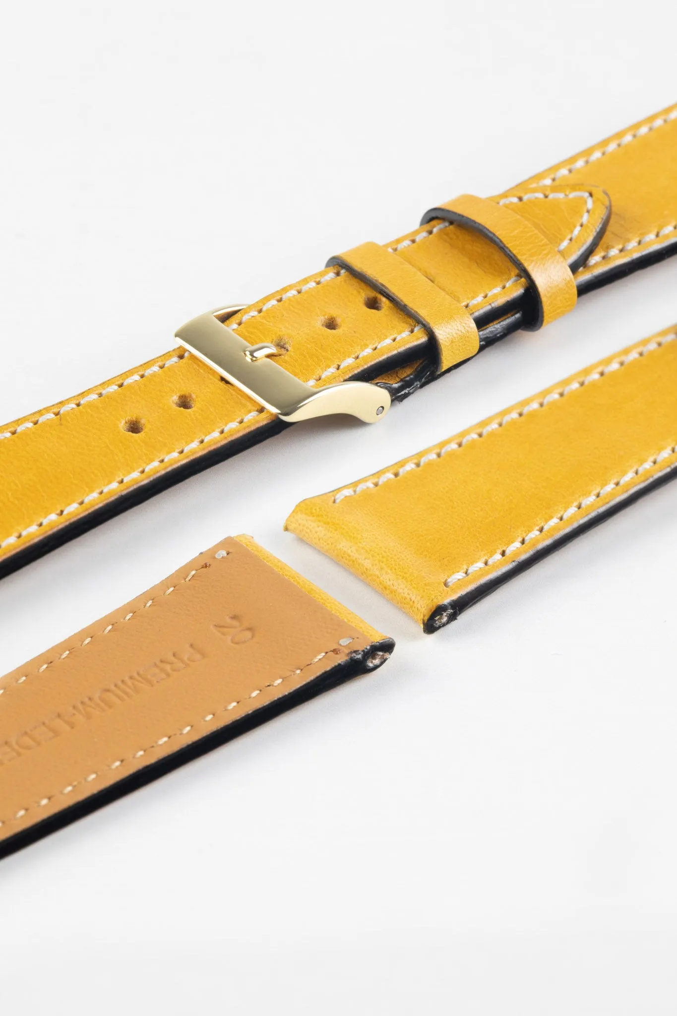 Pebro VIBRANT Genuine Leather Watch Strap in HONEY