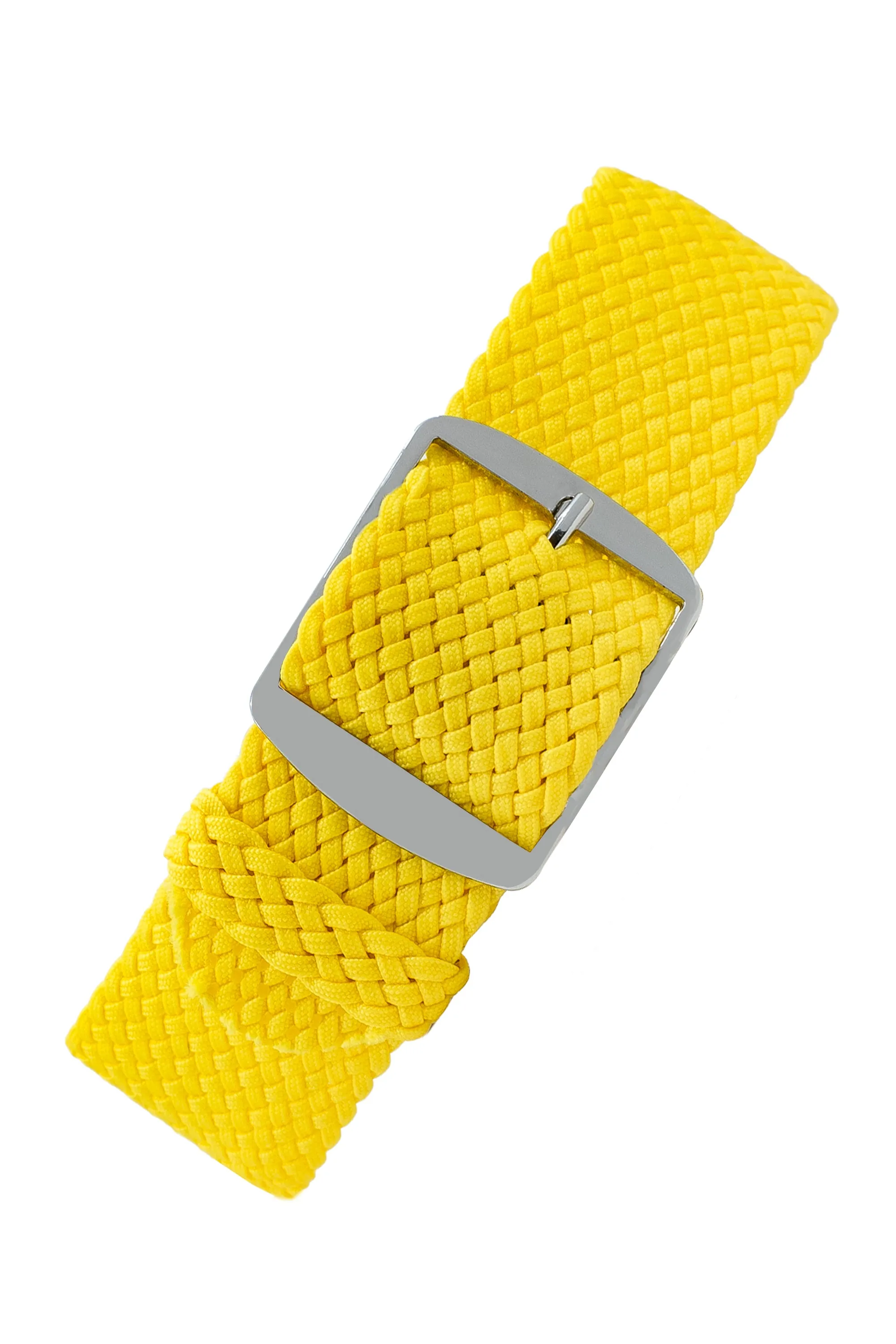 PERLON Braided One Piece Watch Strap & Buckle in YELLOW
