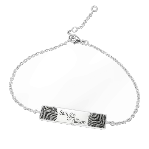 Personalized Bar Pendant Horizontal - Wedding/Anniversary Necklace or Bracelet