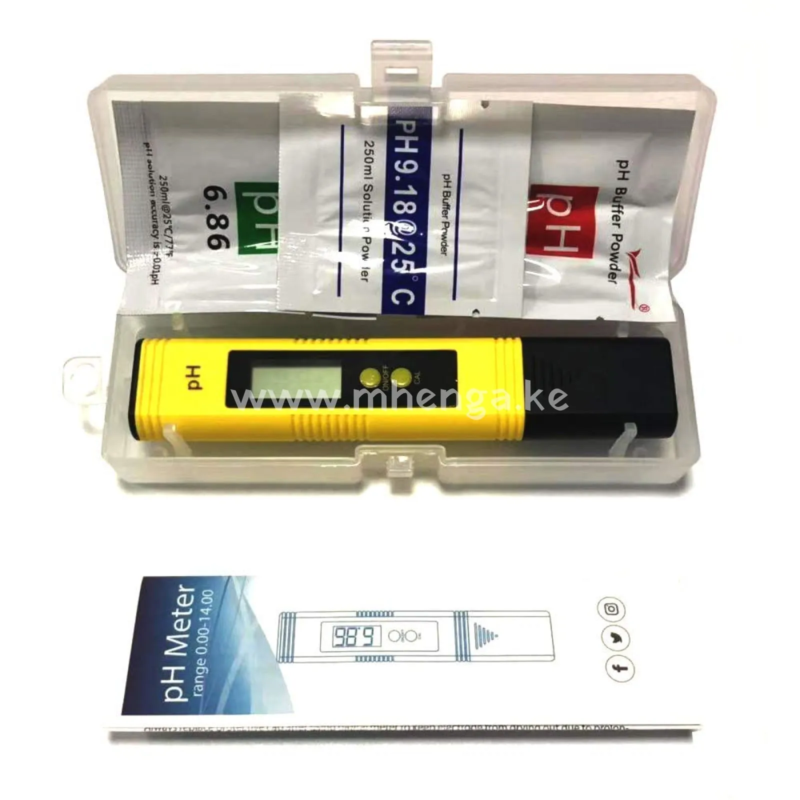 PH Meter for Water Hydroponics Digital PH Tester Pen 0.01 High Accuracy Pocket Size with 0-14 PH Measurement Range for Household Drinking, Pool and Aquarium (Blue)