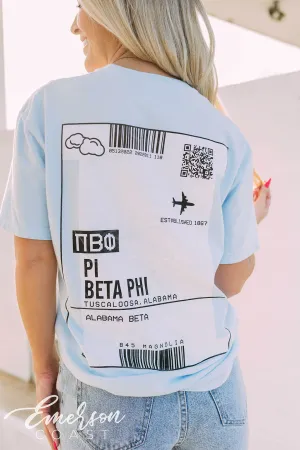 Pi Beta Phi PR Plane Ticket Tee