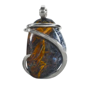 Pietersite Handmade Stone Pendant Wrapped in Silver