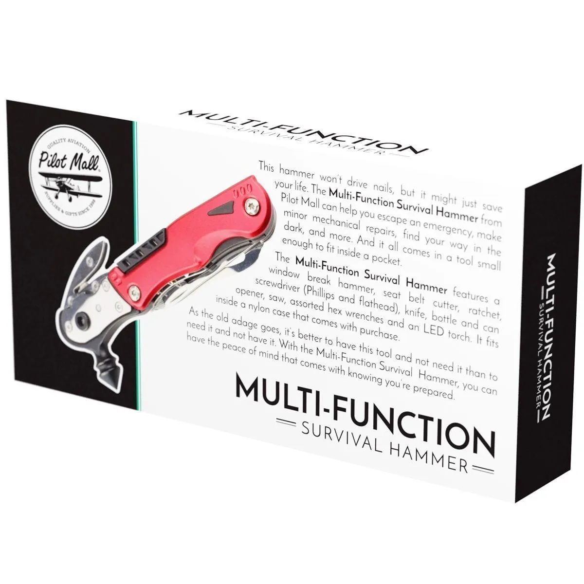Pilot's Multi-Function Survival Hammer