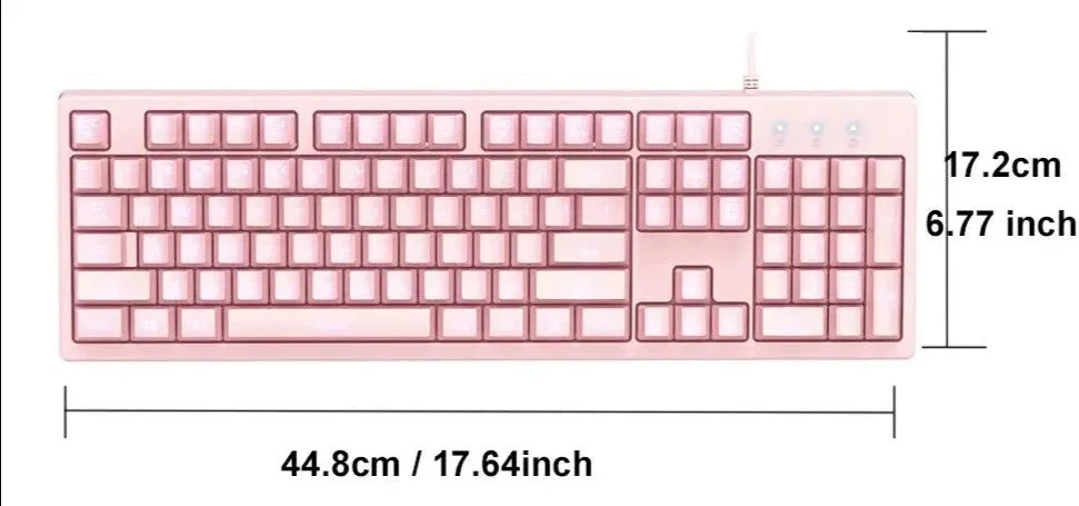 Pink Gaming Keyboard Set