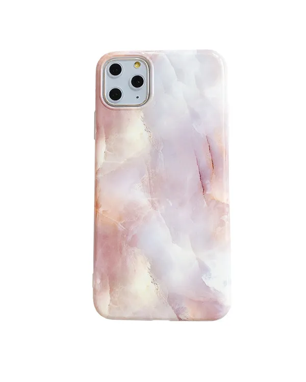Pink Marble Silicone Iphone Case
