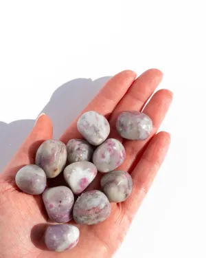 Pink Tourmaline in Quartz Tumble Stone