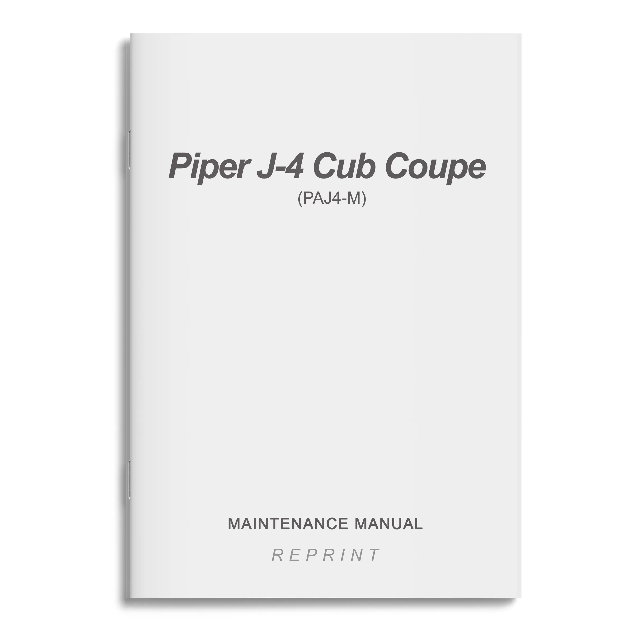 Piper J-4 Cub Coupe Maintenance Manual (PAJ4-M)