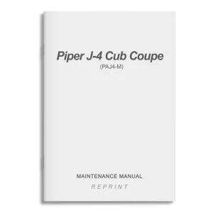 Piper J-4 Cub Coupe Maintenance Manual (PAJ4-M)