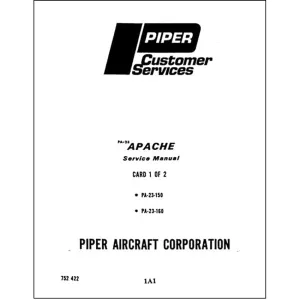 Piper PA23-150-160 Apache Maintenance Manual (752-422)