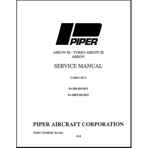 Piper PA28R-201 Arrow III,201T Turbo Maintenance Manual (761-639)