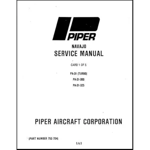 Piper PA31-300,310,325 Navajo, & C-R Maintenance Manual (753-704)