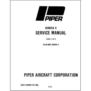 Piper PA34-200T Seneca II Maintenance Manual (761-590)