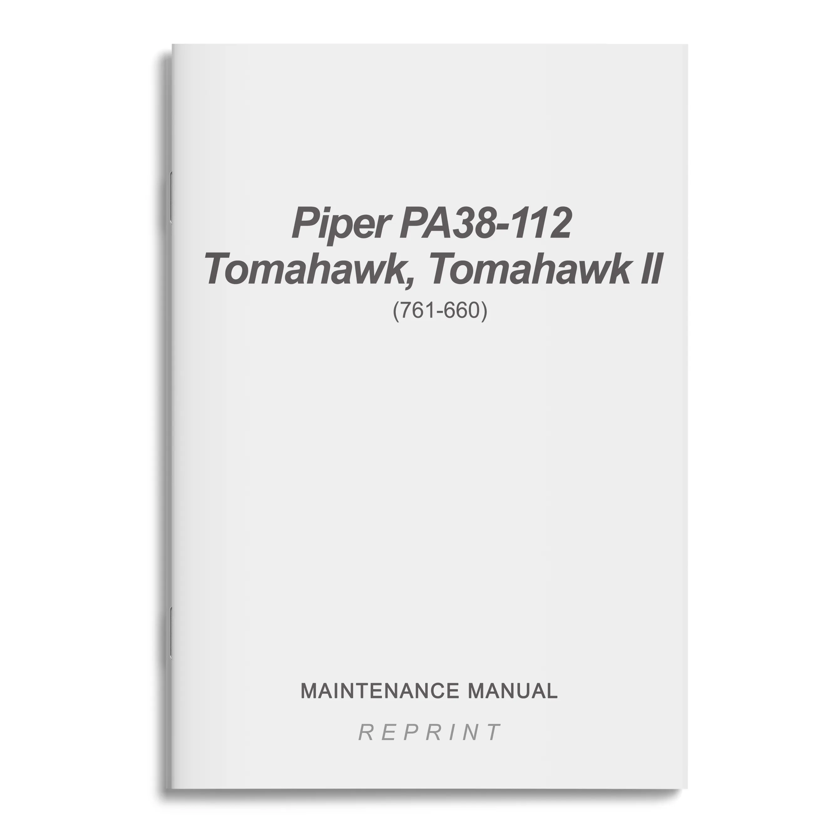 Piper PA38-112 Tomahawk, Tomahawk II Maintenance Manual (761-660)