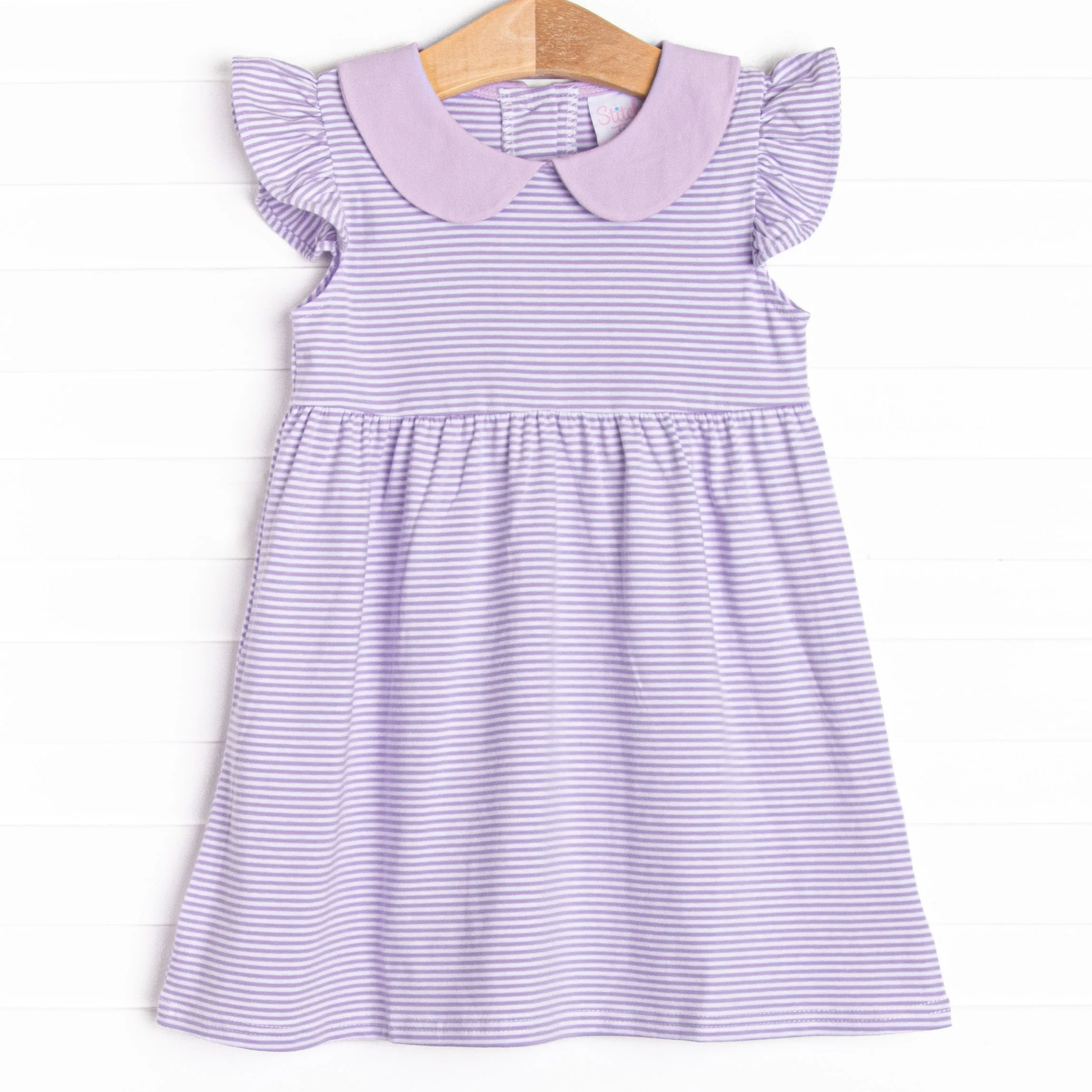 Pippa Dress, Purple Stripe