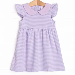 Pippa Dress, Purple Stripe