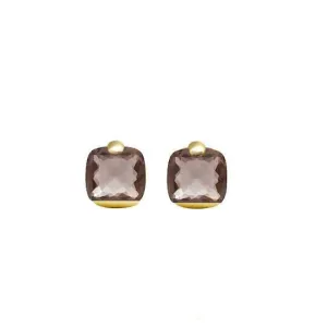Pitti and Sisi Earrings with Lobo Rainbow Silver 925 Finish Pvd Gold Yellow Quartz COMME OR 9591G/057