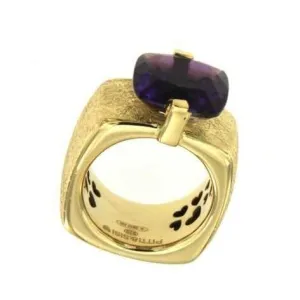 Pitti and Sisi Rainbow ring silver 925 Finition Pvd Gold Yellow Quartz purple an 8591g/086