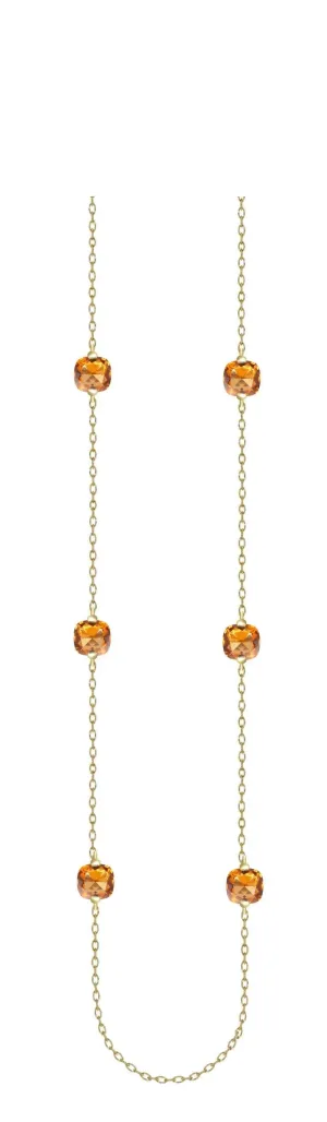 Pitti and Sisi Series Rainbow Silver 925 Finish Pvd Gold Yellow Quartz Cognac CL 9594g/087