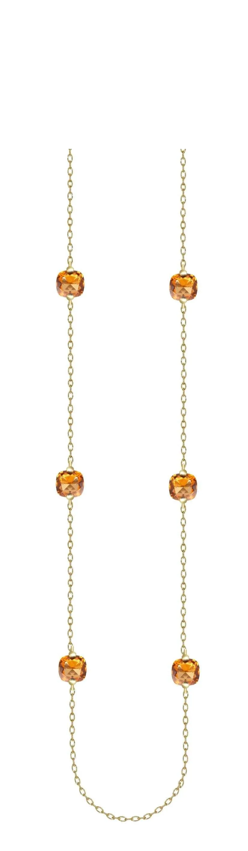 Pitti and Sisi Series Rainbow Silver 925 Finish Pvd Gold Yellow Quartz Cognac CL 9594g/087