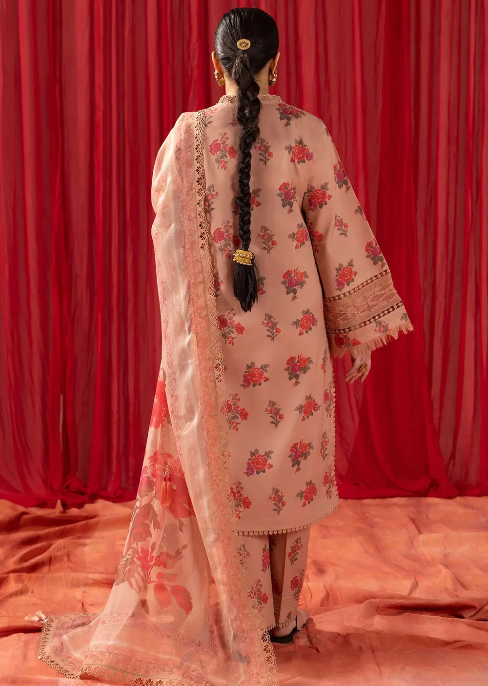 PL-V03 - Coral Peach - Readymade - Sheen Prints by by Alizeh 2024