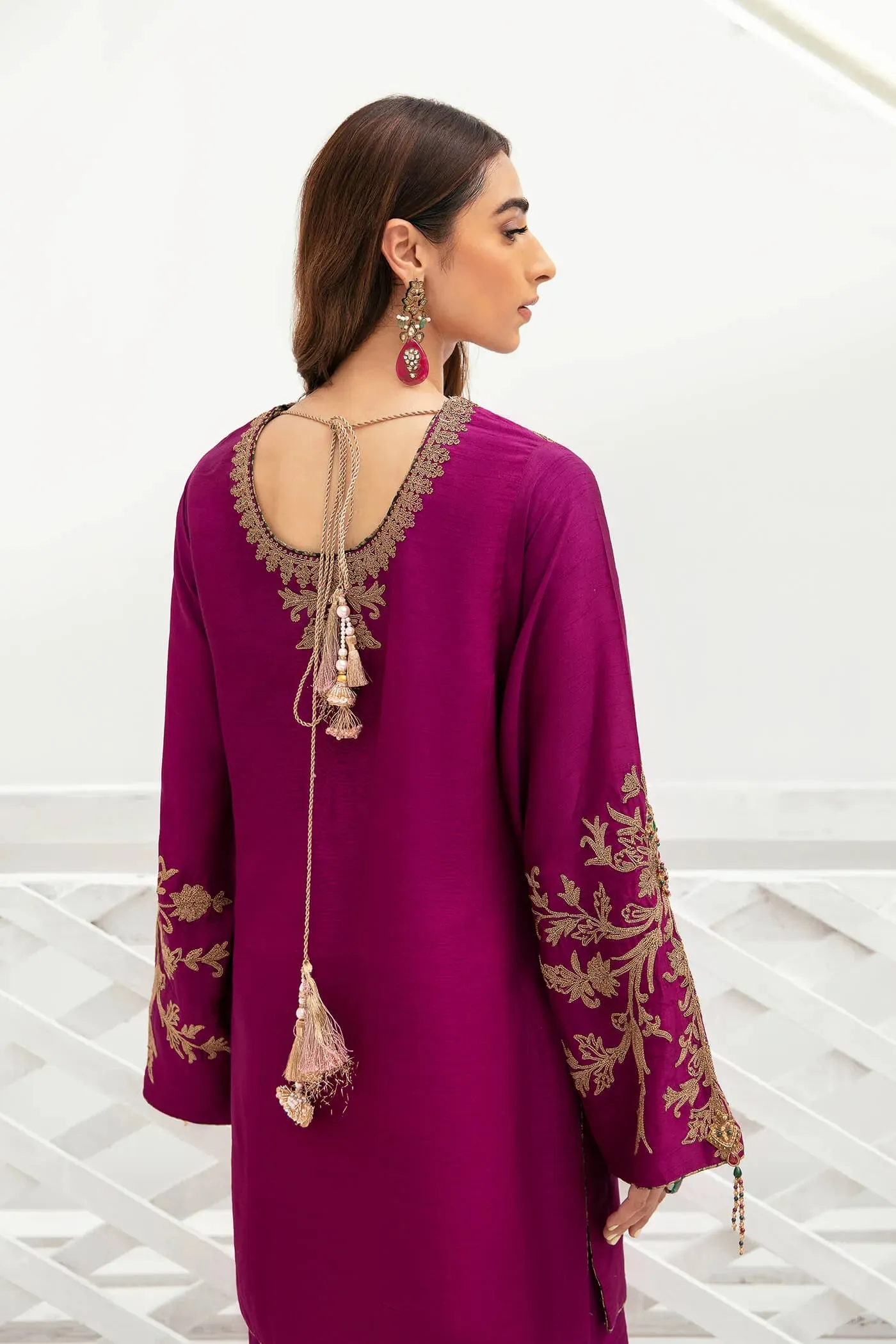 Plum Embroidered Salwar Suit Luxury Pakistani Salwar Kameez Dupatta