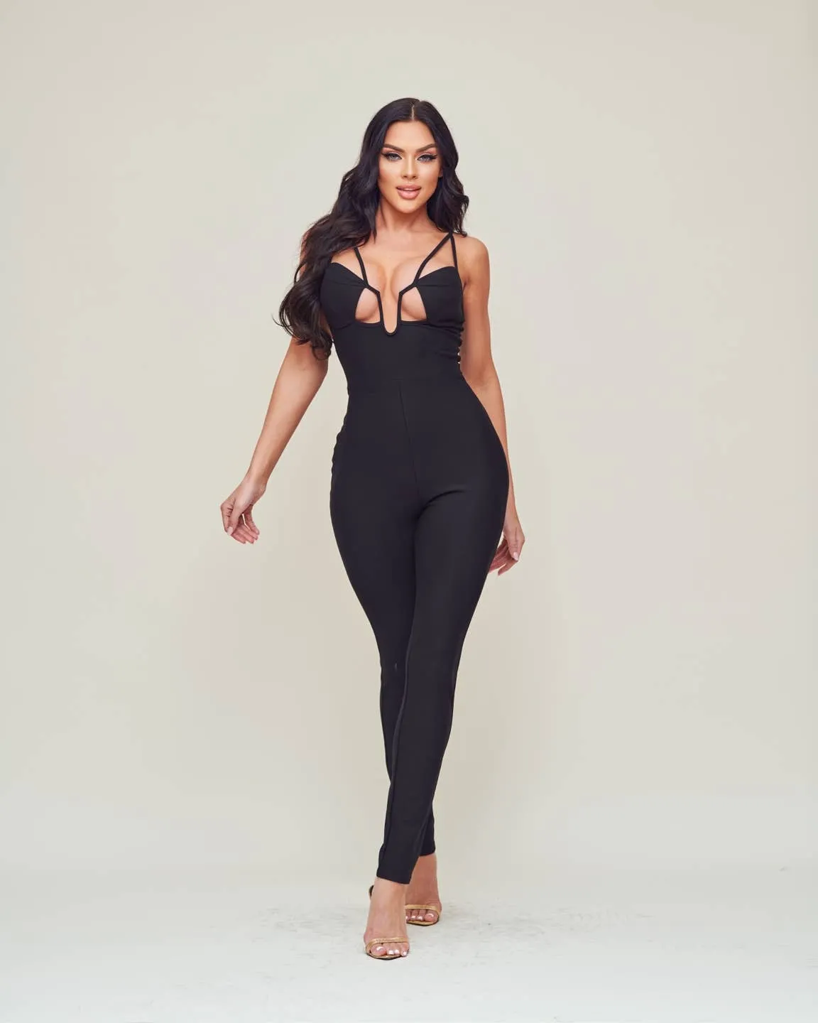 Plunge V-Neck Jumpsuiit
